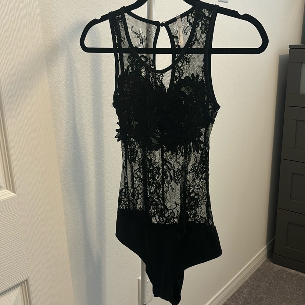 LoveNation Black Lace Bodysuit
